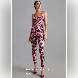 Anthropologie Floral Sweetheart Jumpsuit